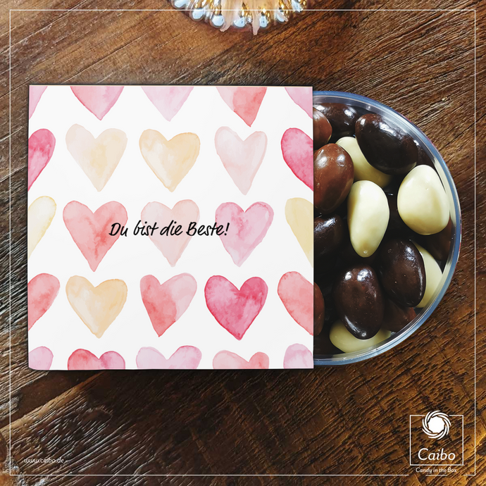 Creator Candybox Watercolor Hearts - Schoko Erdbeer Mandeln